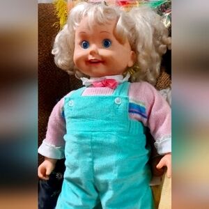 Vintage 1986 talking "Cricket"Doll 25" ,Great condition &comes with Tapes & book